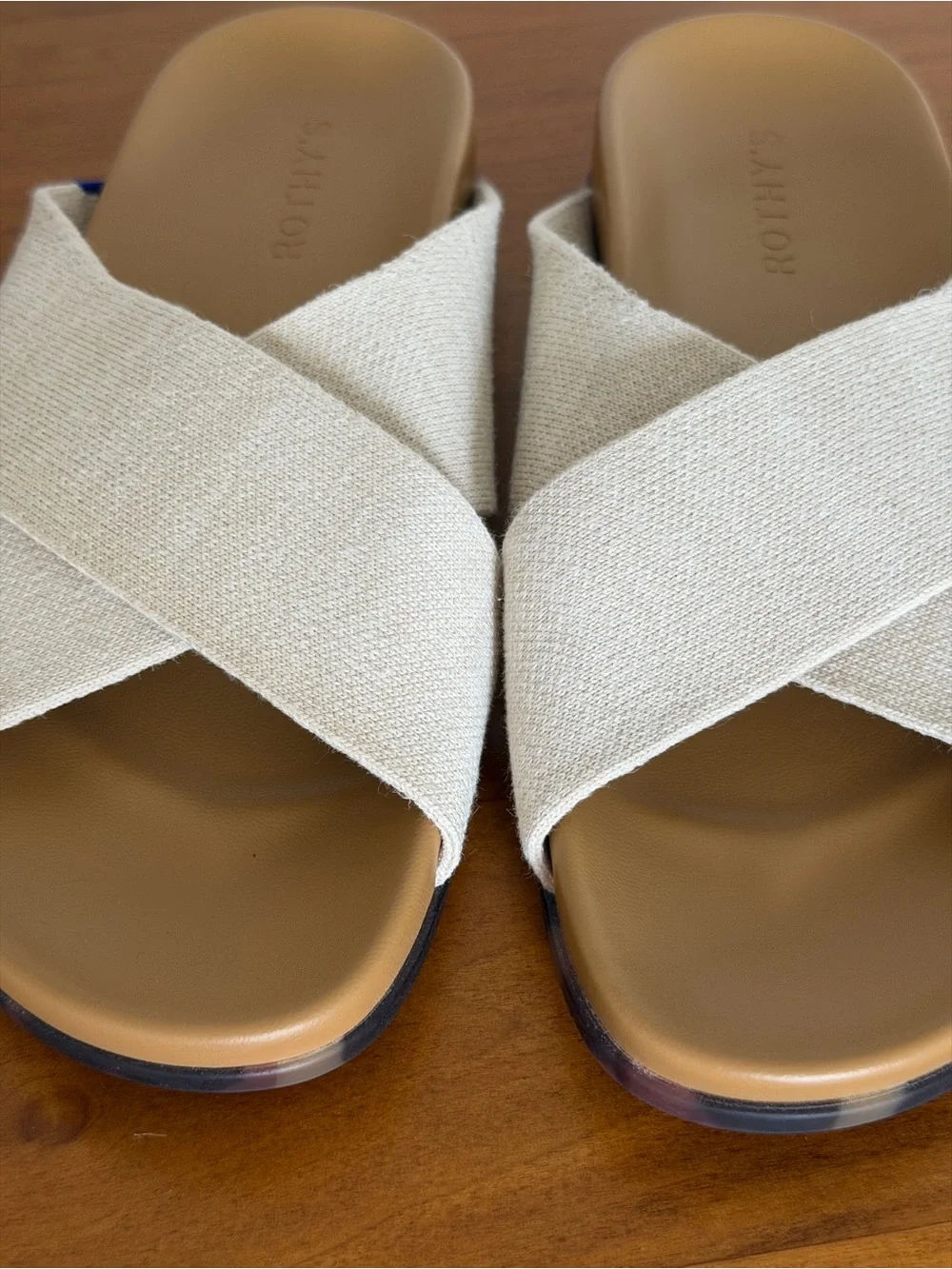 ✨Rothy's Weekend Slide Sandals in Oat 8 / New✨ - Picture 6 of 11